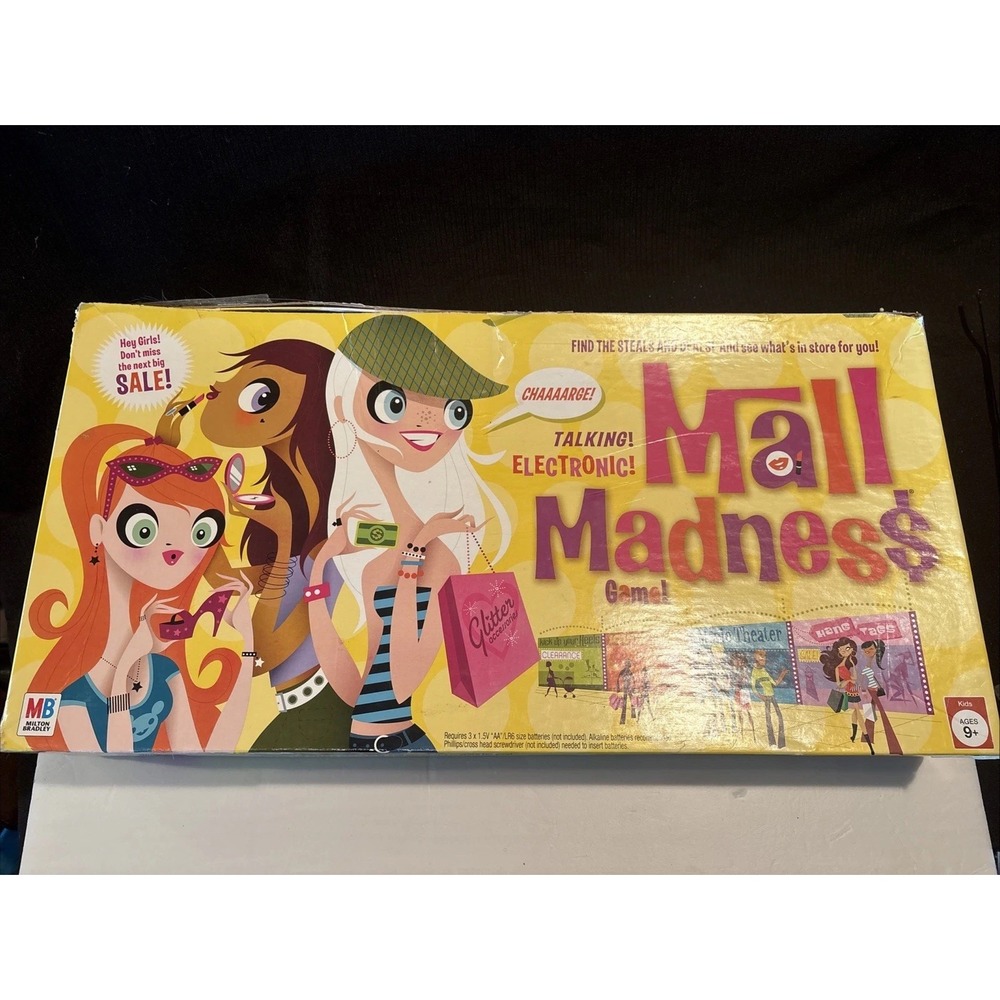 Milton Bradley 2004 Electronic Mall Madness Board Game 330-083-1 Parts Only